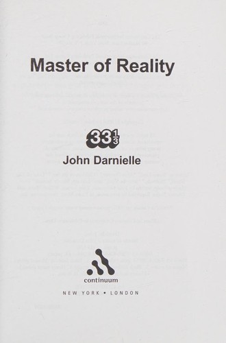 John Darnielle: Master of reality (2008, Continuum)