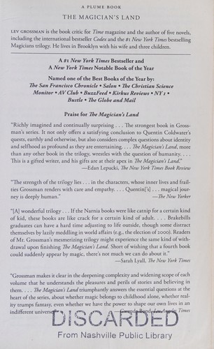 Lev Grossman: The Magician's Land (Paperback, 2015, Plume, Penguin Publishing Group)