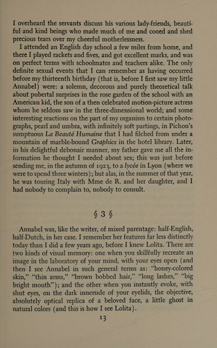 Vladimir Nabokov: Lolita (Hardcover, 1958, G. P. Putnam's Sons)