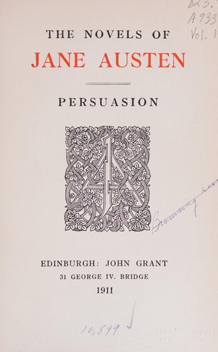 Jane Austen: Persuasion (1911, John Grant)